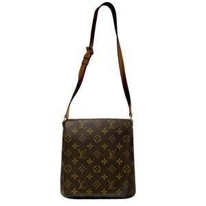 LOUIS VUITTON Brown Monogram Leather Pochette Shoulder Bag